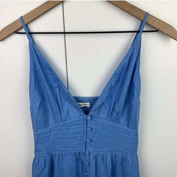 NWOT Abercrombie and Fitch Button Down V Neck Dress - Picture 3 of 6